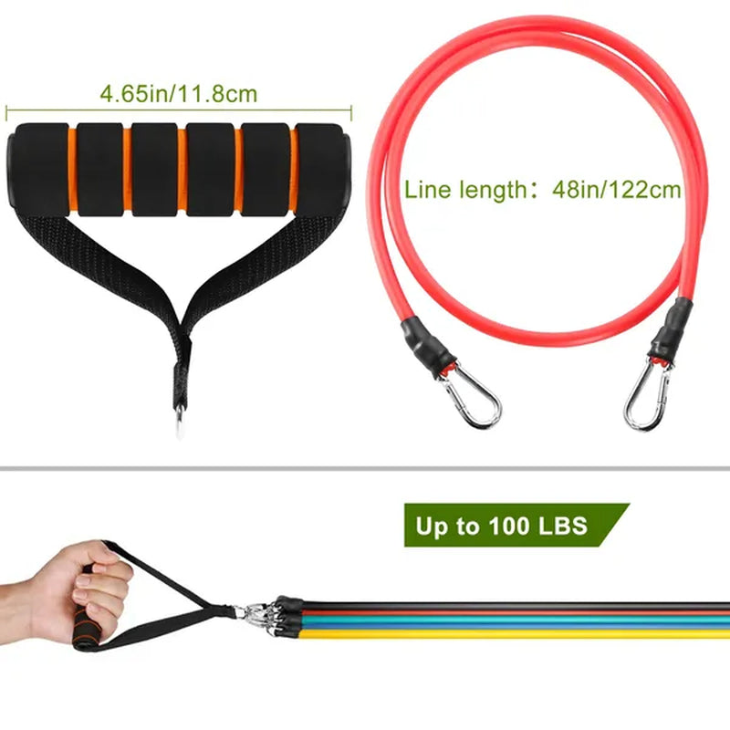 11-Piece Stackable Resistance Band Set (Up to 100 lbs)