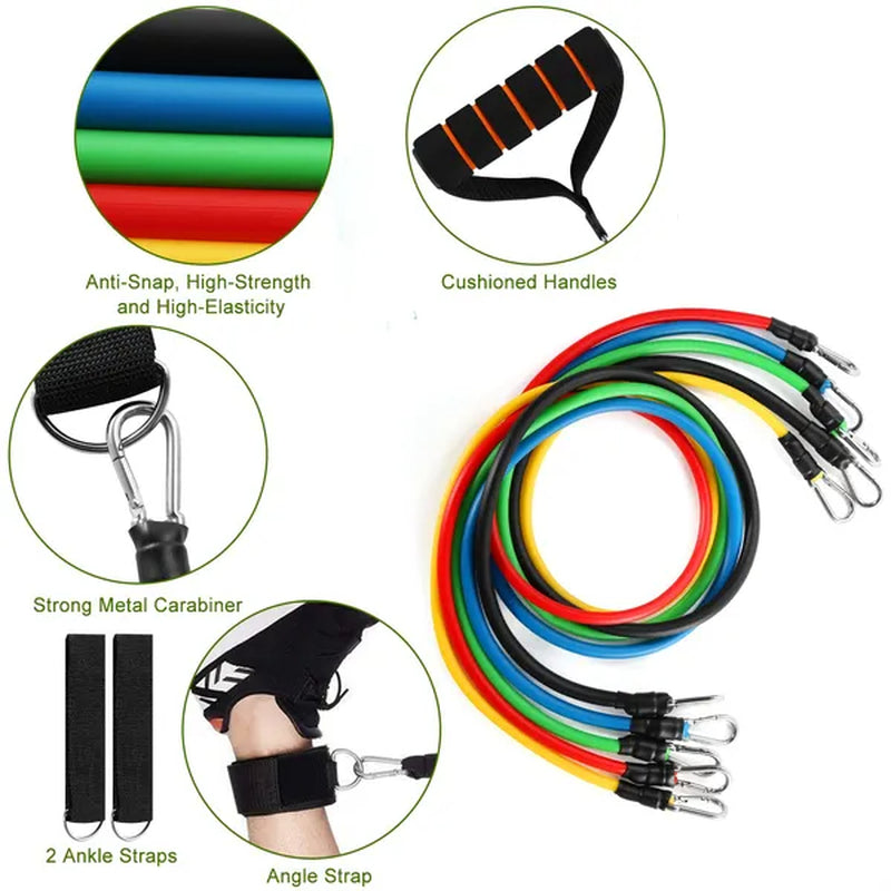 11-Piece Stackable Resistance Band Set (Up to 100 lbs)