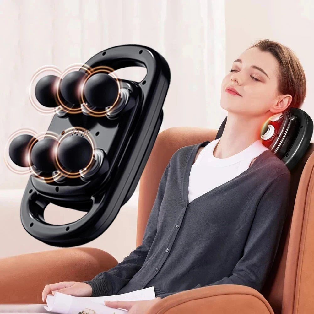 Full-Body 6-Head Percussion Massage Pad