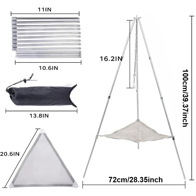 The Wildfire Tripod: Portable Campfire & Cooking Rig