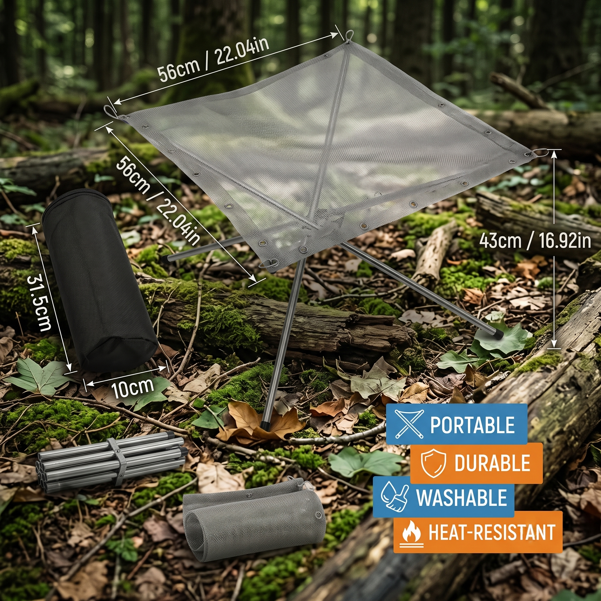 The Ember Stand: Ultra-Light Portable Fire Pit