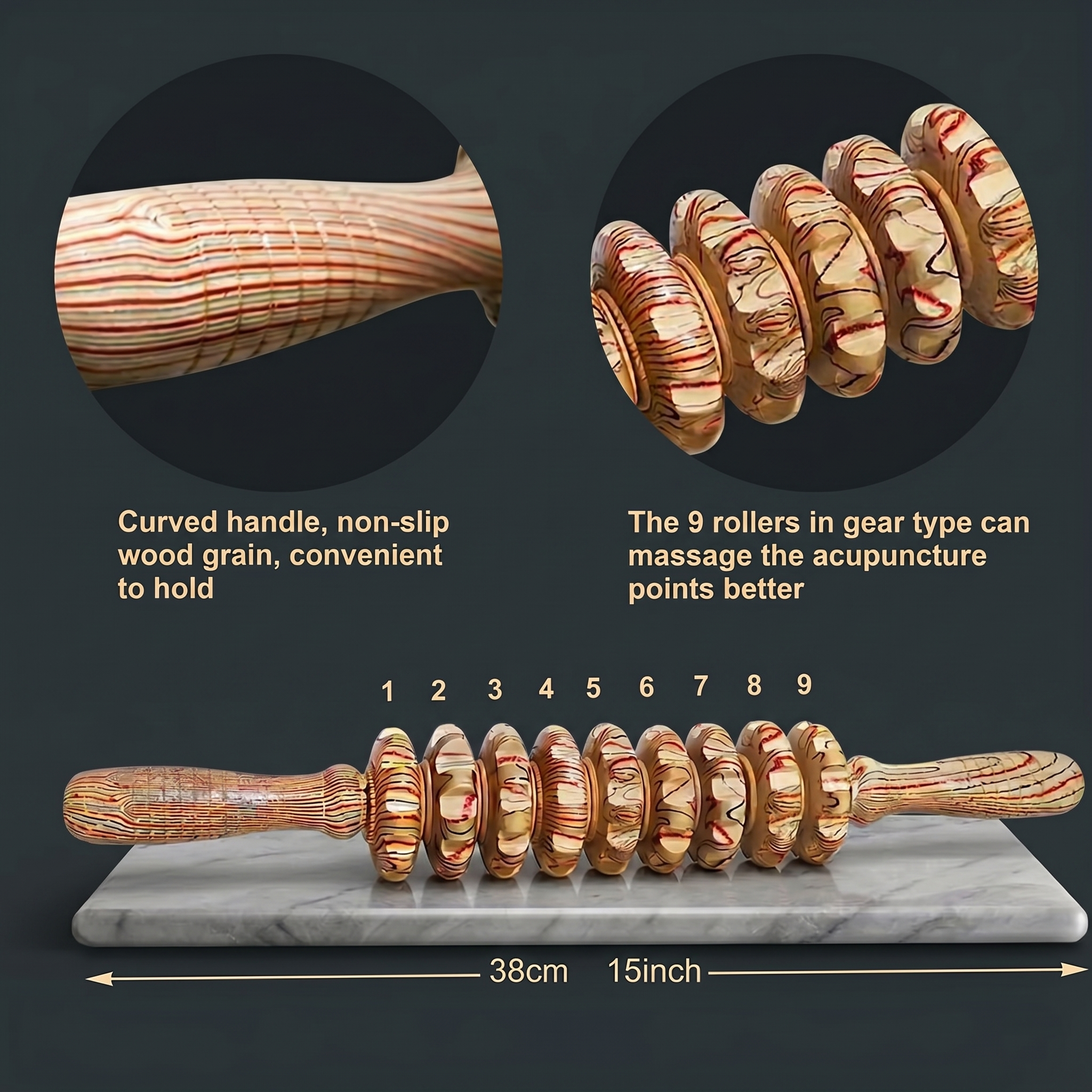 The Apex: 9-Wheel Deep Tissue Kinetic Roller
