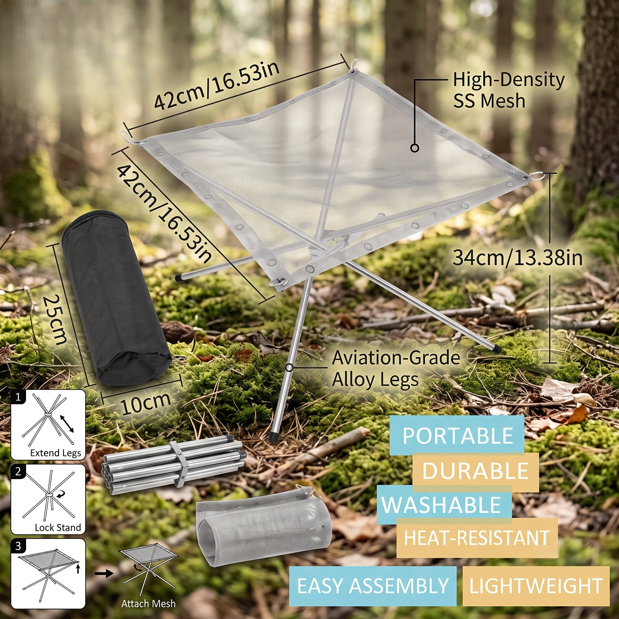 The Ember Stand: Ultra-Light Portable Fire Pit