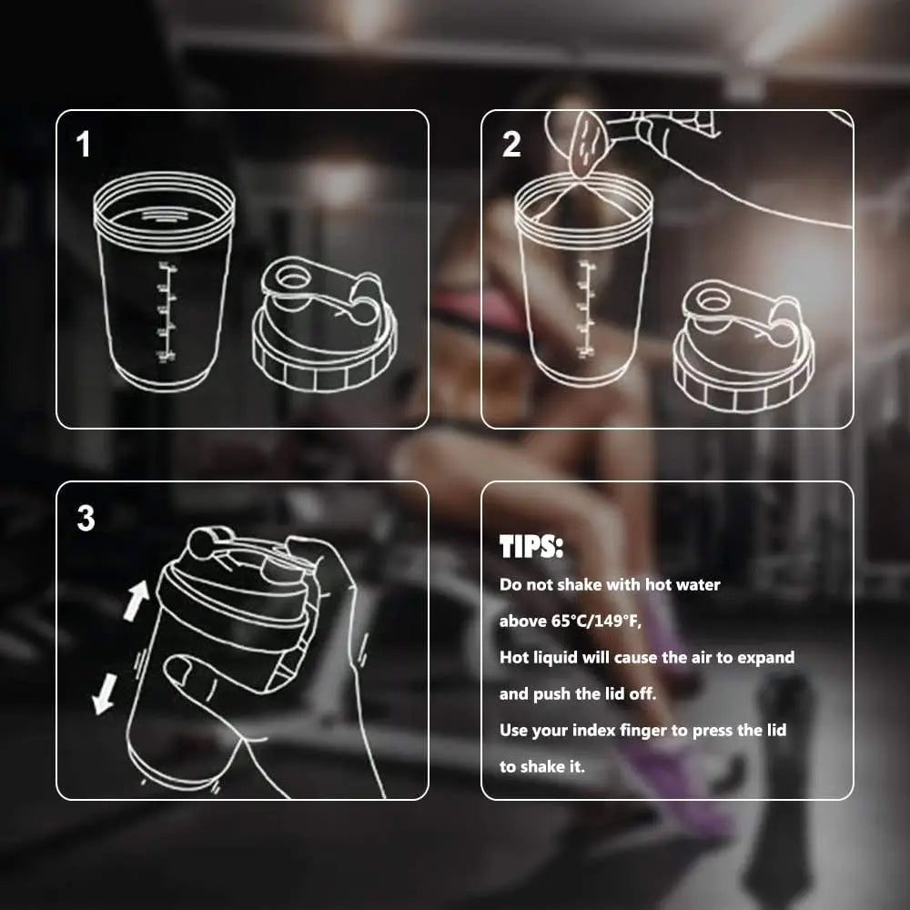 ProMix 3-Layer Protein Shaker Bottle