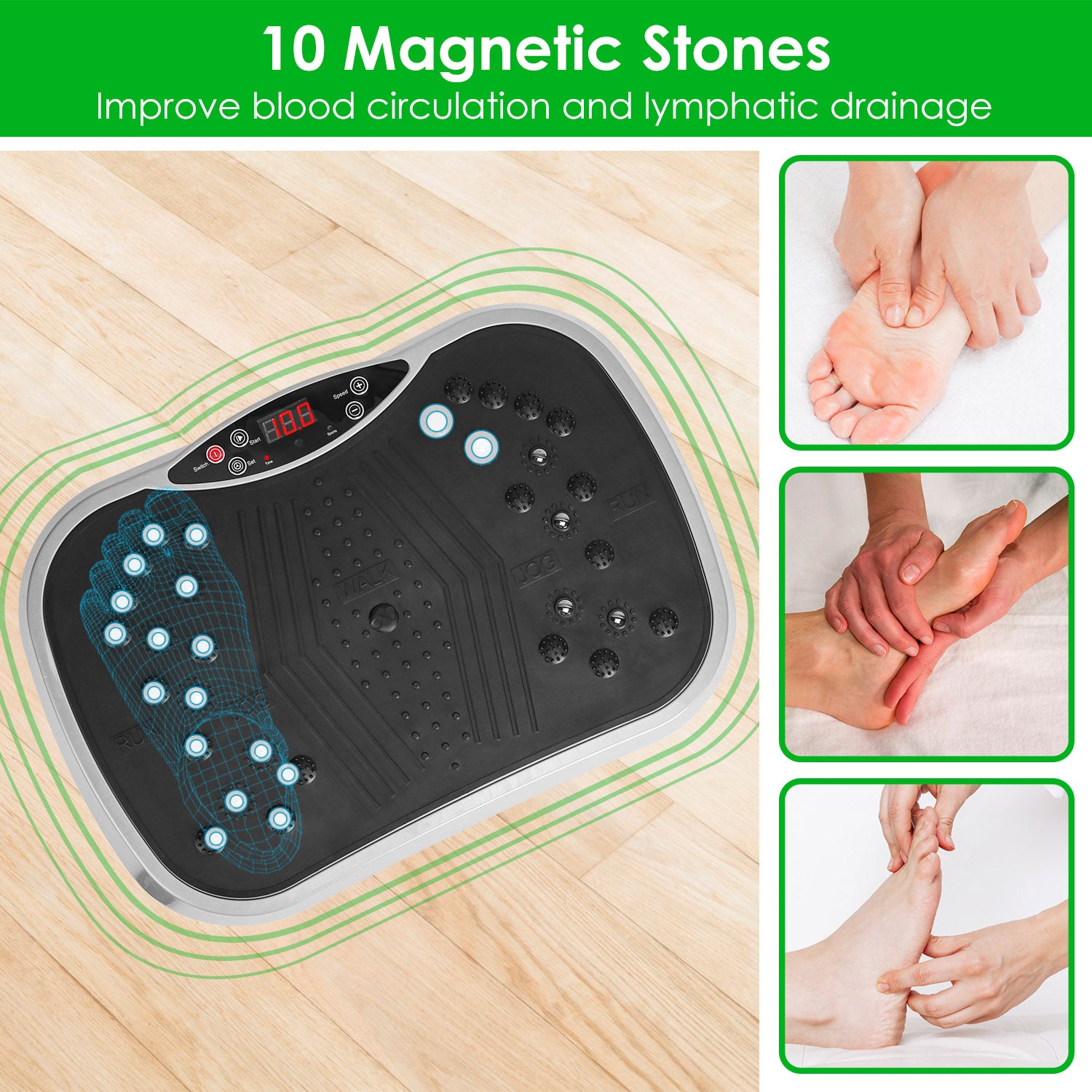 Whole Body Vibration Platform with Resistance Bands