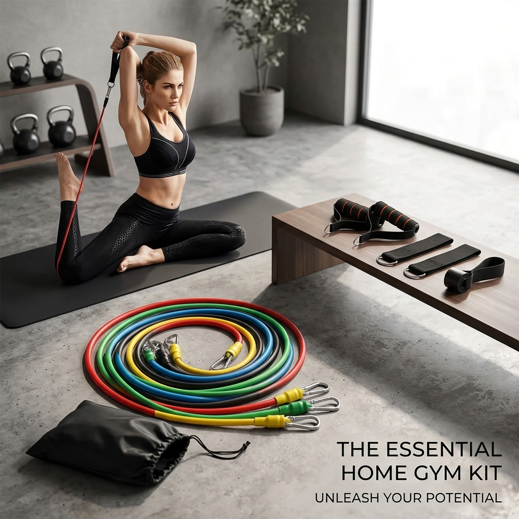 11-Piece Stackable Resistance Band Set (Up to 100 lbs)