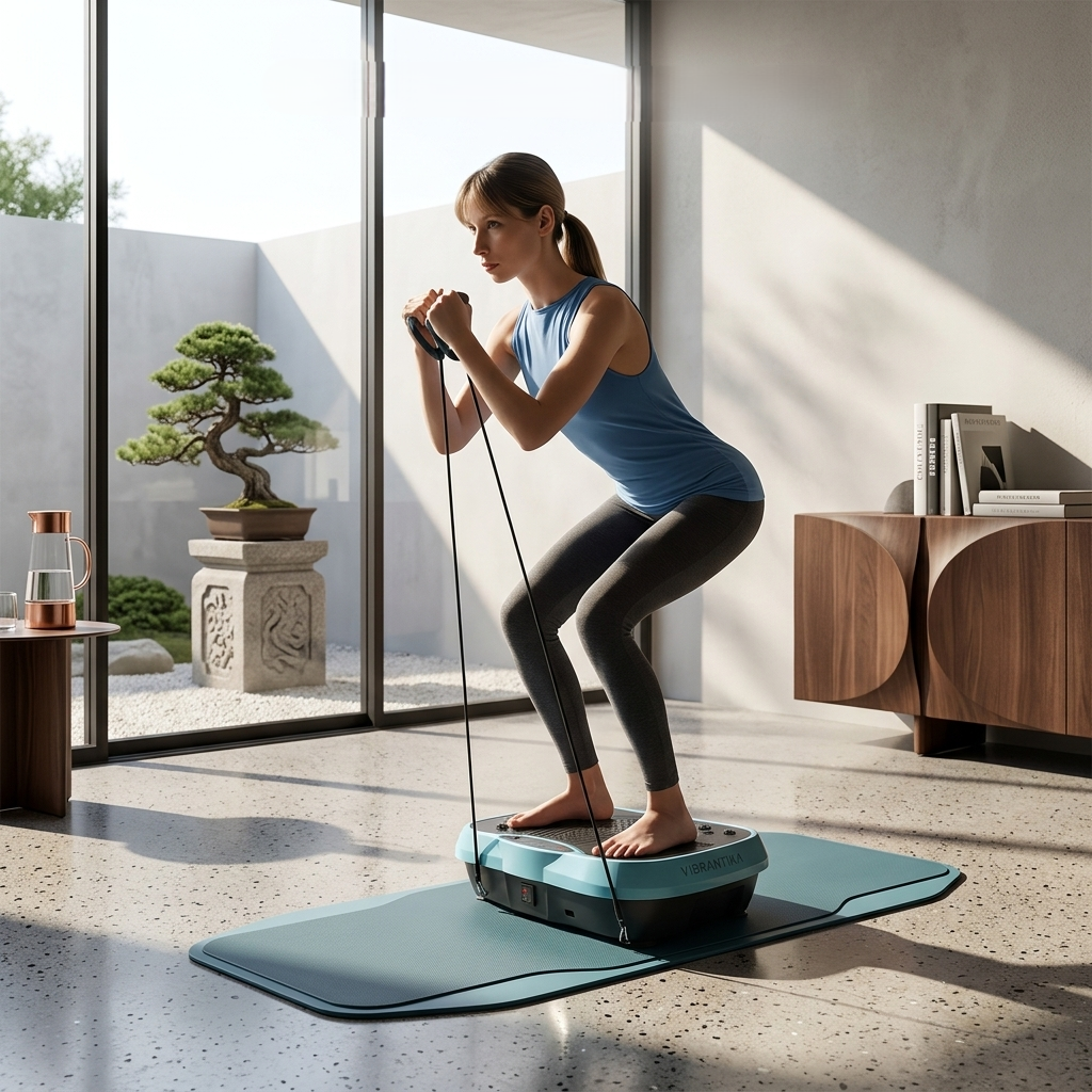 Whole Body Vibration Platform with Resistance Bands
